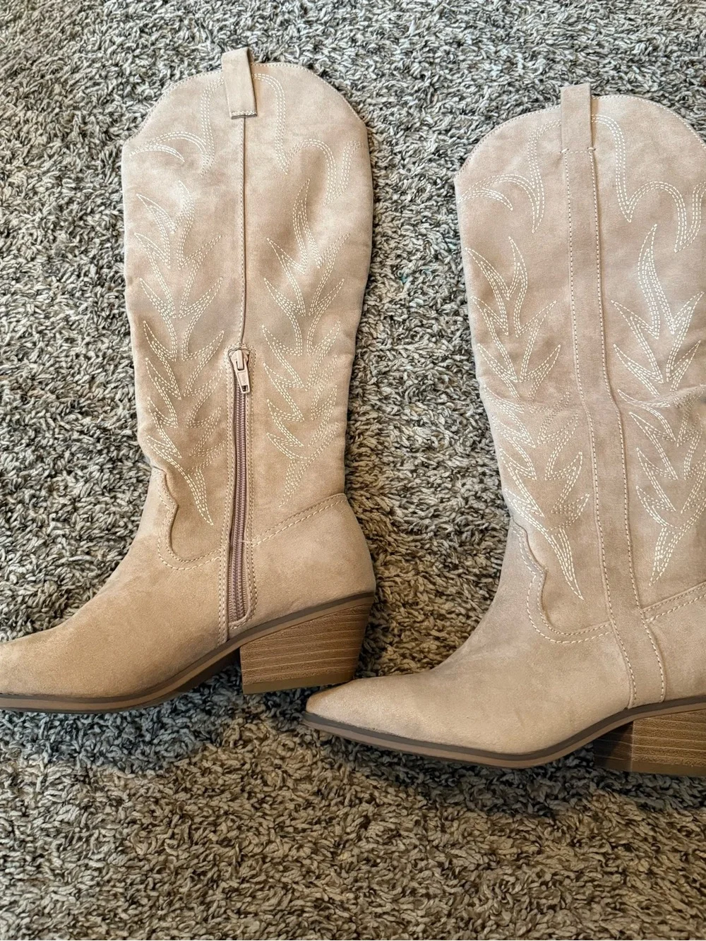 a new day Over-the-Knee Suede Boots in Taupe